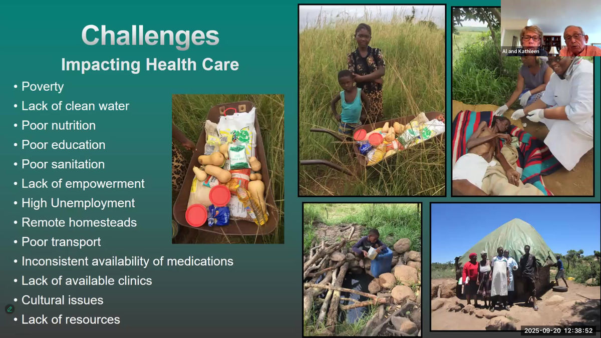 Dr. Al and Mrs. Kathleen (Maldini) Hartmann on:  ​​GLOBAL HEALTH PALLIATIVE CARE AND HOME-BASED HEALTH IN ESWATINI